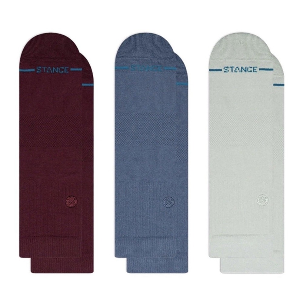 Stance Icon Quarter Socks 3-Pack for Men and Women, Pale Blue, Size Large New